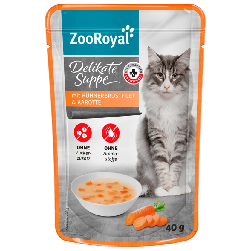 ZooRoyal Delikate Suppe Hühnerbrustfilet & Karotte 40g